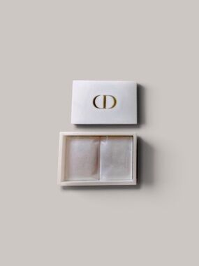 🤍Dior Gold & White Acrylic Cotton Pad Case with Cotton Pads🤍
